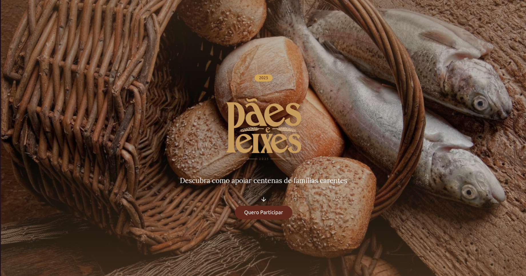 Campanha pães e peixes - Fundação Terra